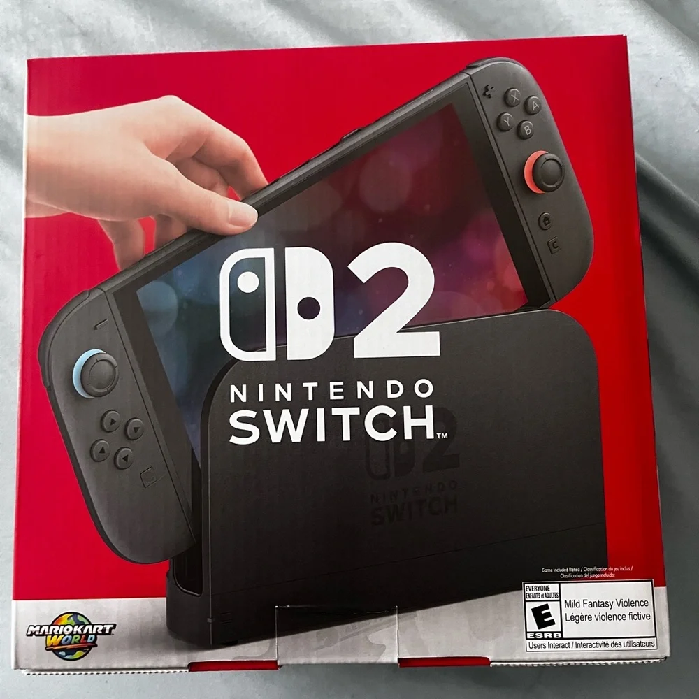 Nintendo Switch Console with Black and Red Joy-Con - Mario Kart Bundle